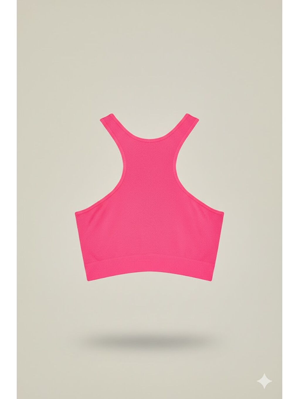 C14001 Dikişsiz Sporcu Büstiyer  Fuşya Neon-1
