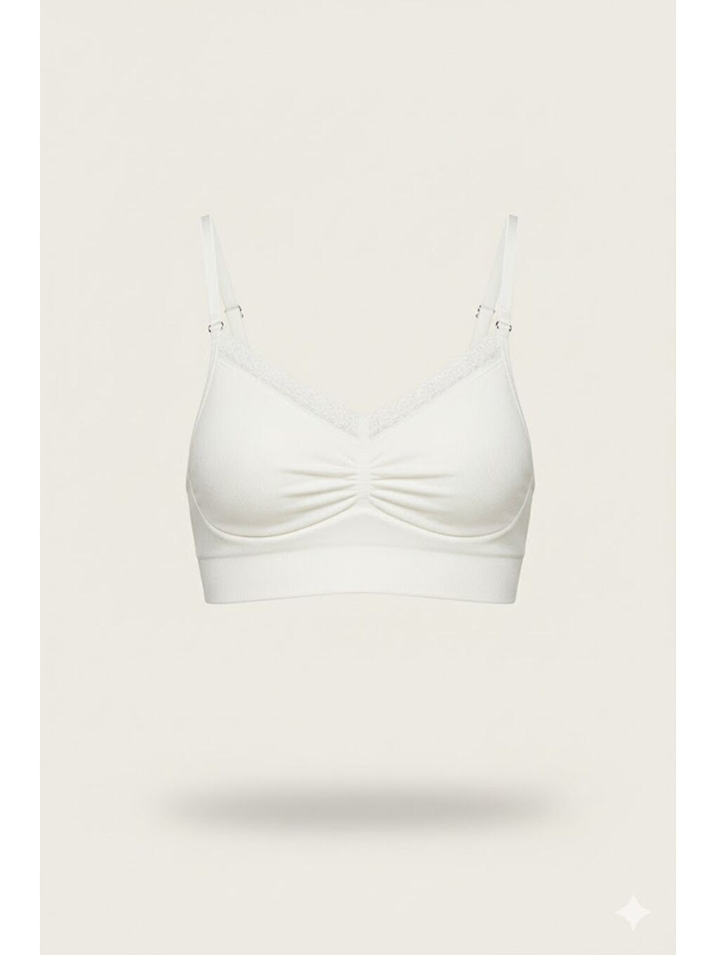 C14035 Dikişsiz Agraflı Toparlayıcı Sütyen Beyaz