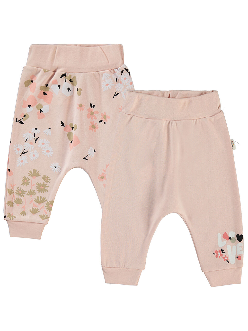 Baby Kız Bebek 2'li Patiksiz Tek Alt 6-18 Ay Pudra Pembe