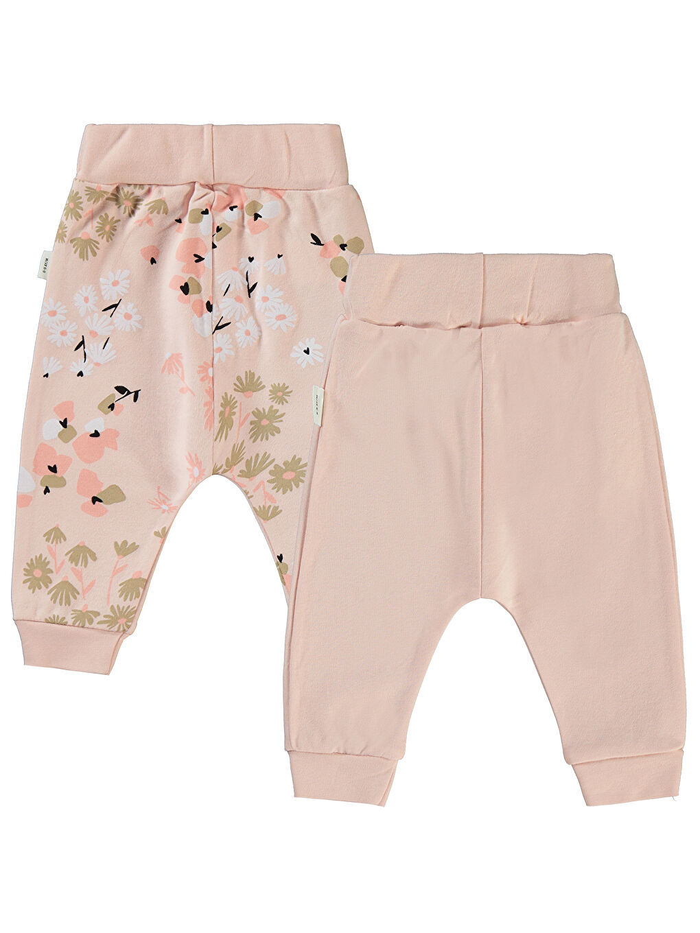 Baby Kız Bebek 2'li Patiksiz Tek Alt 6-18 Ay Pudra Pembe-1