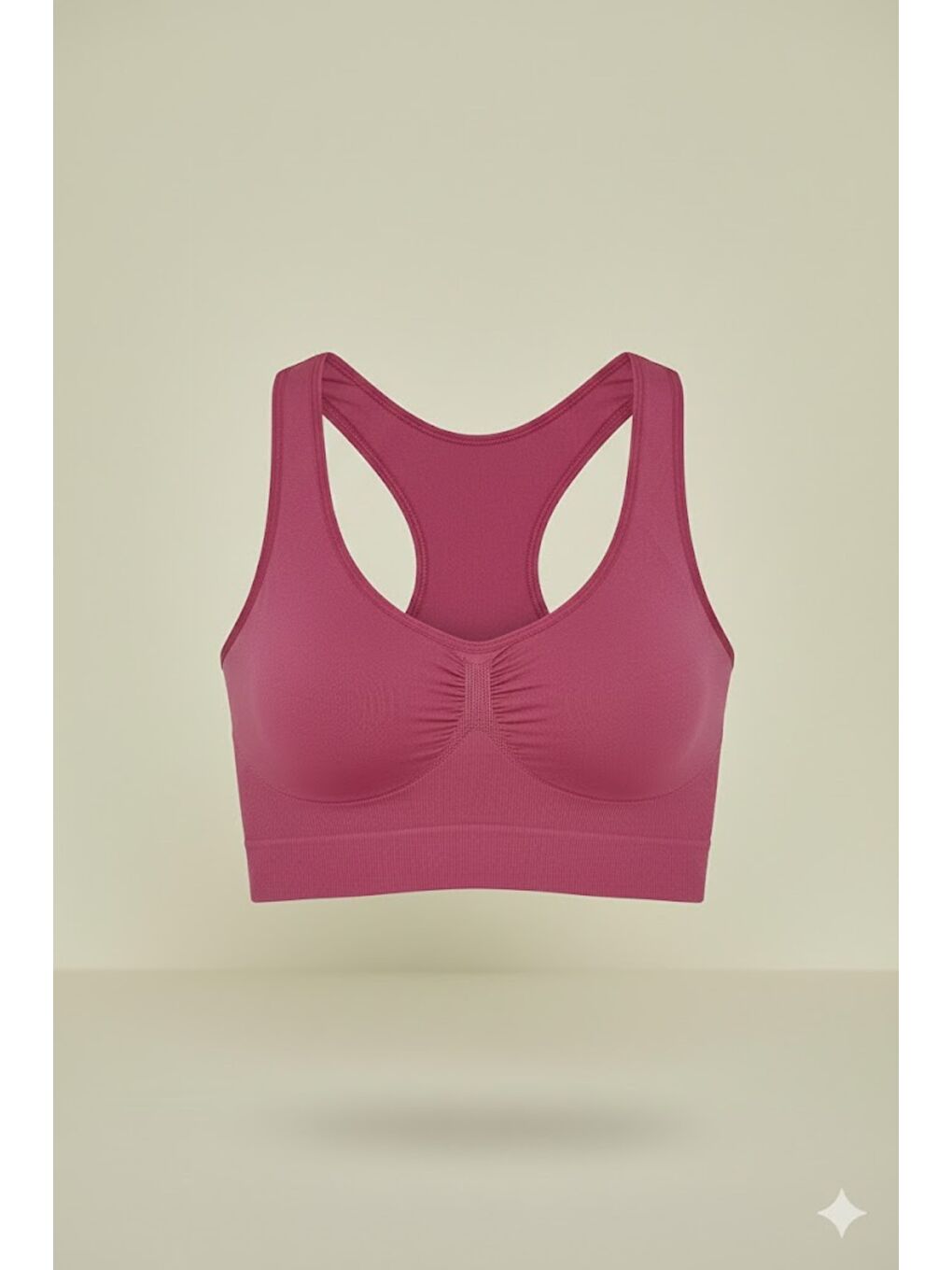 C14001 Dikişsiz Sporcu Büstiyer  Mürdüm