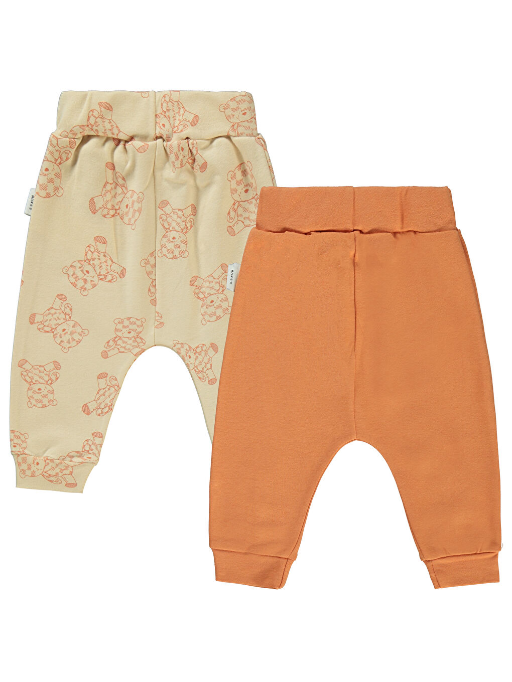 Kahverengi Baby Erkek Bebek 2'li Patiksiz Tek Alt 6-18 Ay Tarçın-1