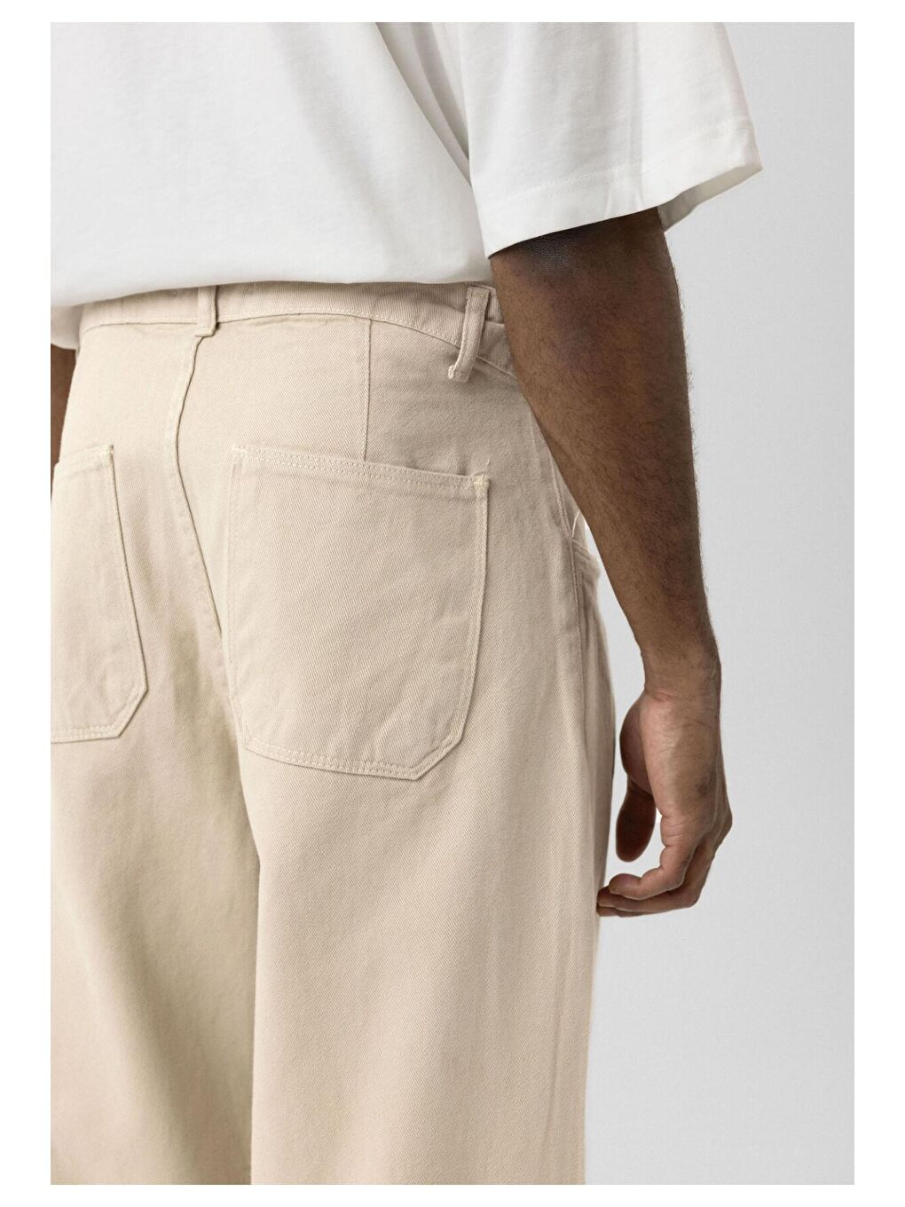 Vamosclo Bej Balloon Fit Gabardin  Erkek Pantolon - 4