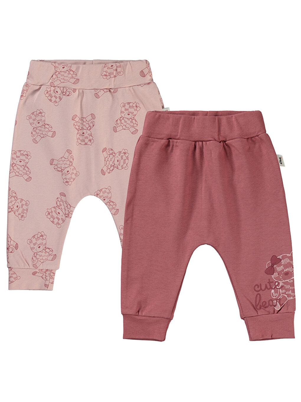 Baby Kız Bebek 2'li Patiksiz Tek Alt 6-18 Ay Bordo