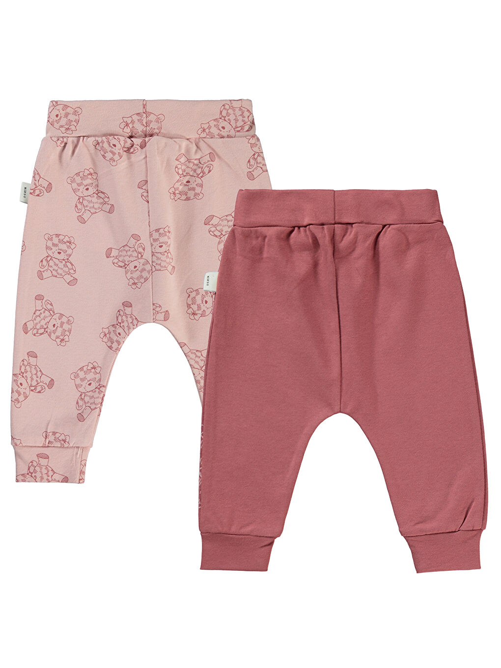 Baby Kız Bebek 2'li Patiksiz Tek Alt 6-18 Ay Bordo-1