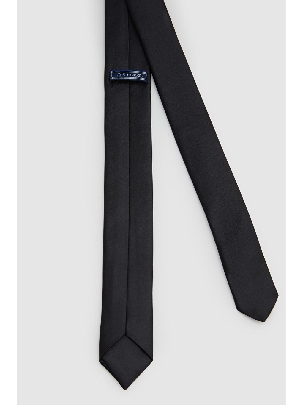 Siyah Düz 4 Cm Kravat-1