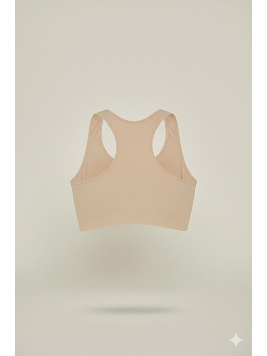 Bej C14001 Dikişsiz Sporcu Büstiyer  Ten-1