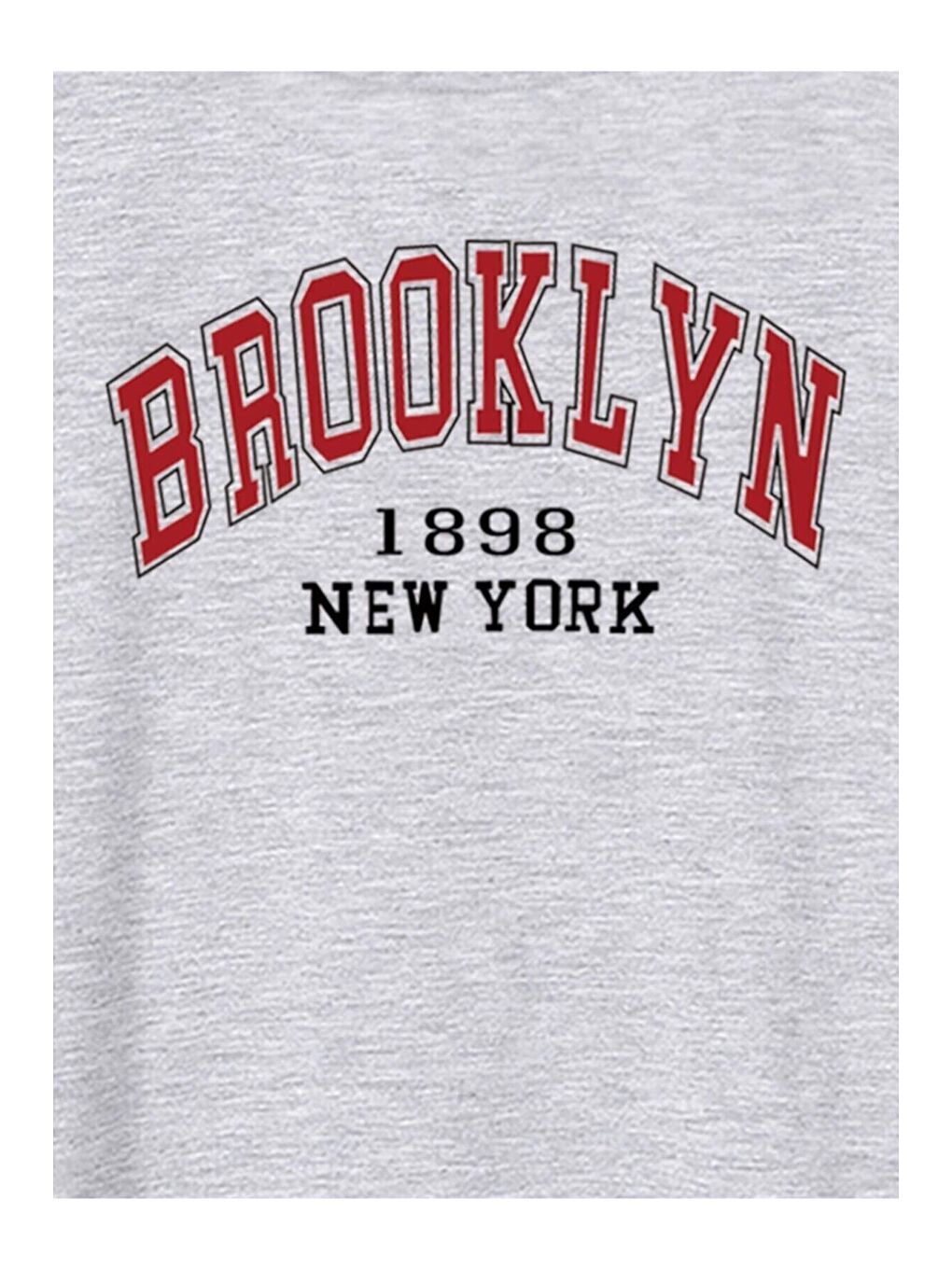 Gri Erkek Brooklyn Baskili GRİ Oversize Sweatshirt-2