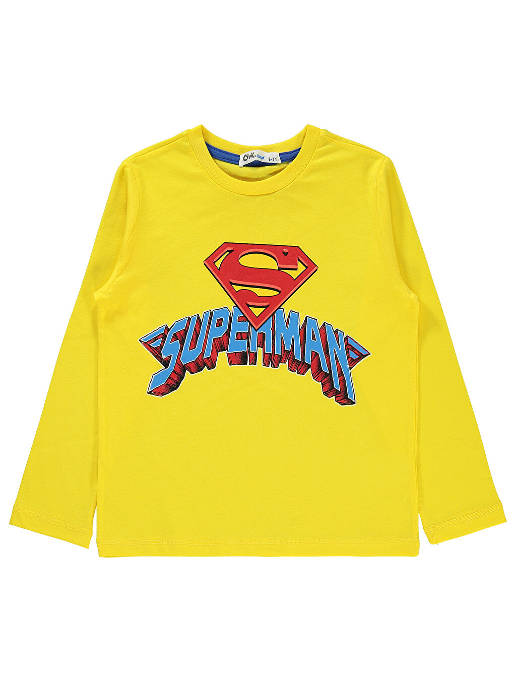 Superman Erkek Çocuk Sweatshirt 6-9 Yaş Sarı