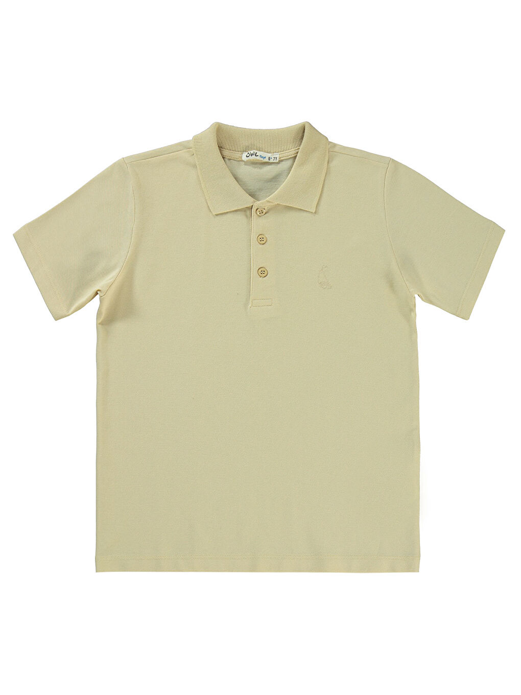 Bej Boys Erkek Çocuk Tişört 6-9 Yaş Taş Rengi