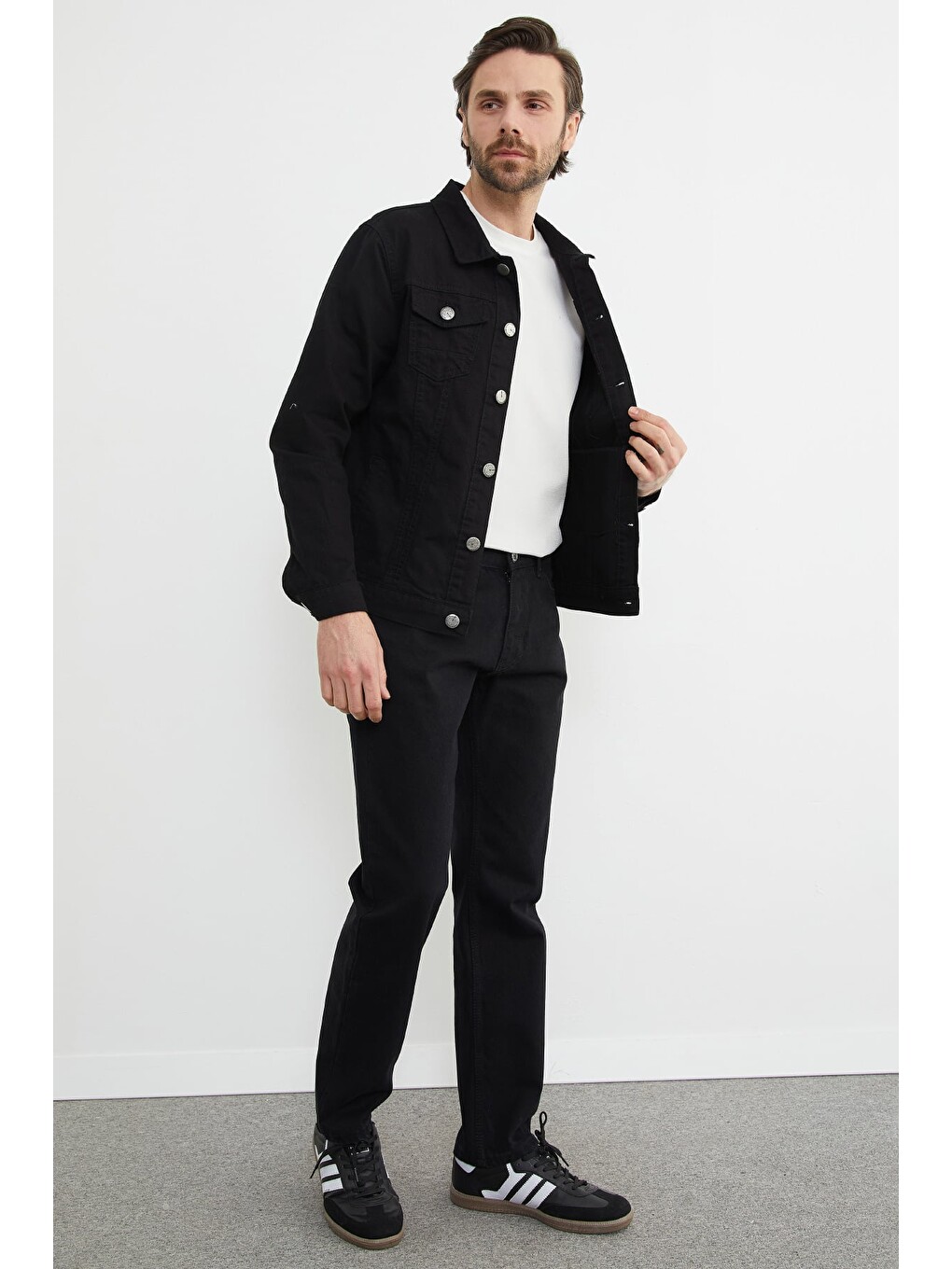 Siyah Fermuarlı Baggy Jean-1