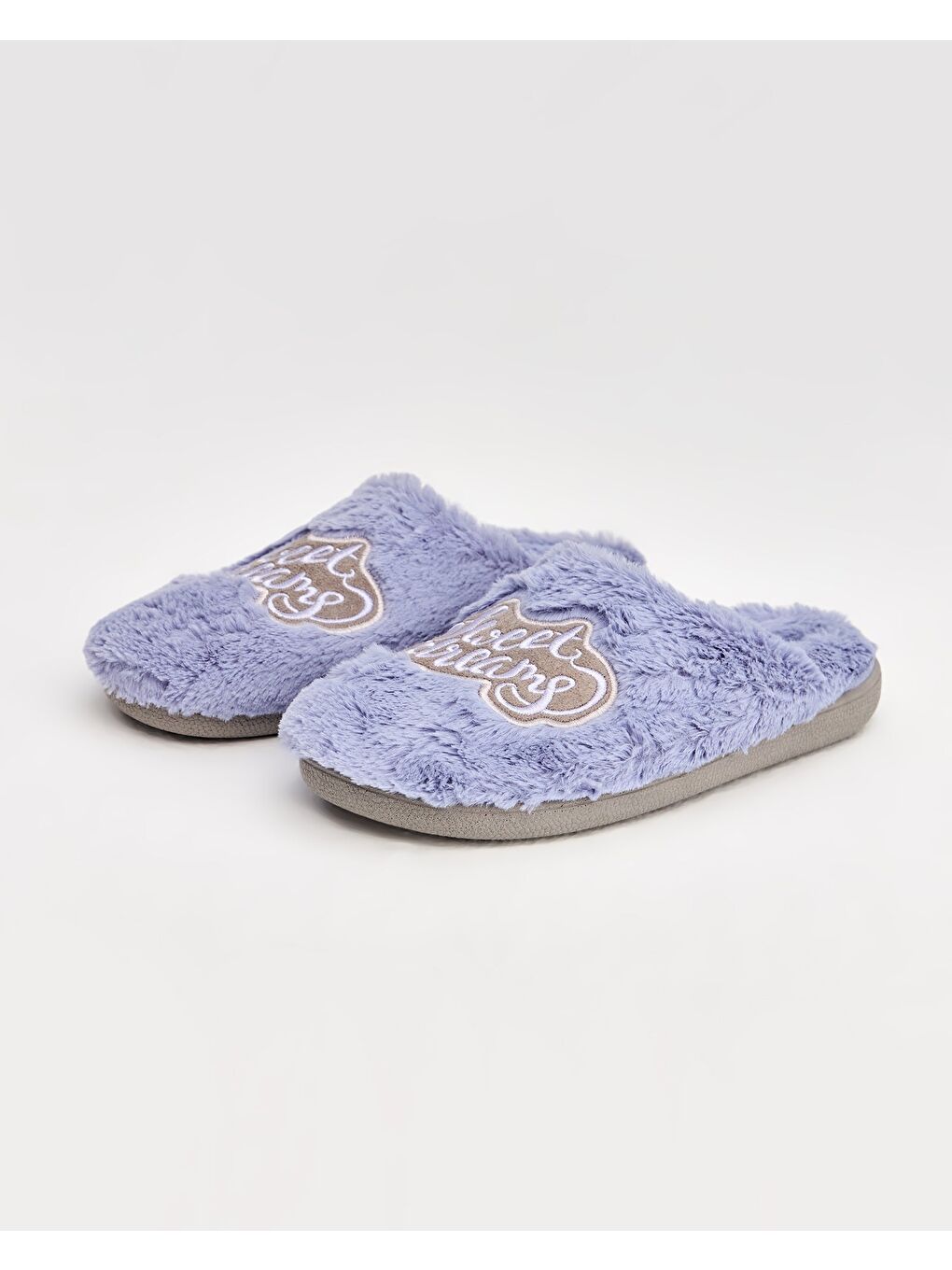 Ekru LOVES\SWEET-Kadın Ev Terliği