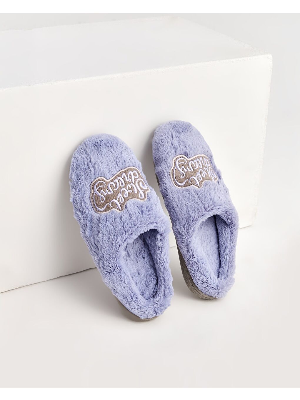 Ekru LOVES\SWEET-Kadın Ev Terliği-2