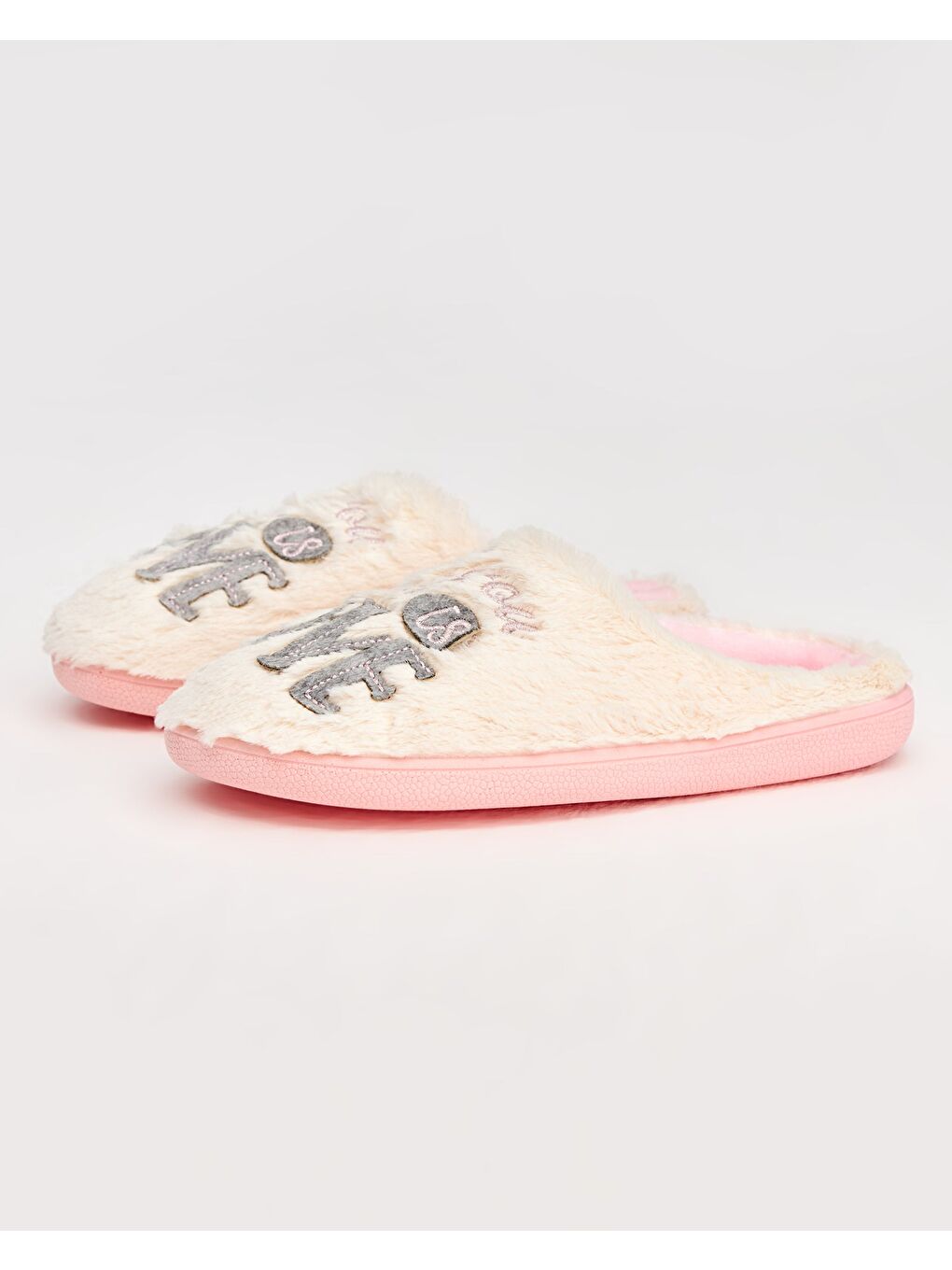 Ekru LOVES\SWEET-Kadın Ev Terliği-9