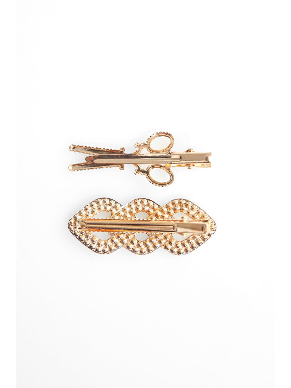 Sarı Makas Detaylı Taşlı 2 Li Pensli Toka-1