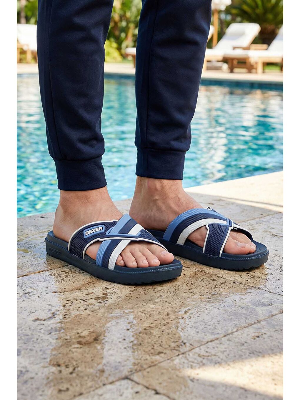 Lacivert Yazlık Erkek Terlik