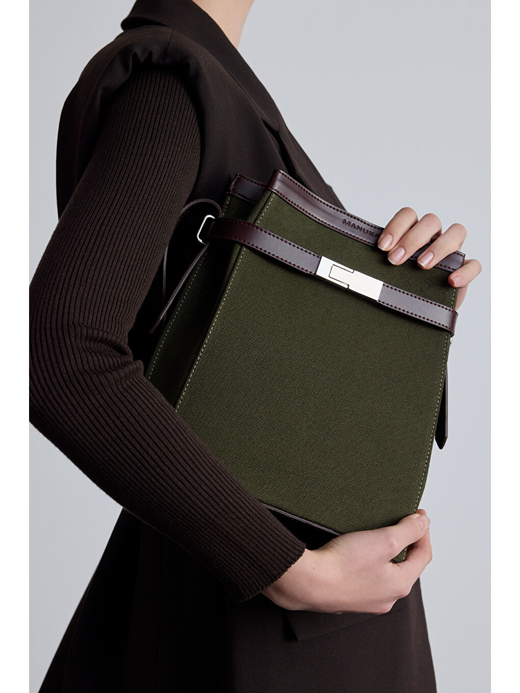 Mılo Kanvas Baget Çanta Haki-1