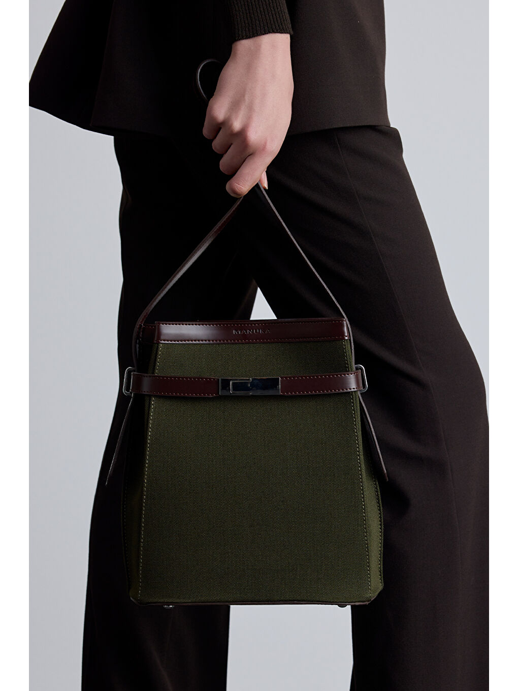 Mılo Kanvas Baget Çanta Haki-2