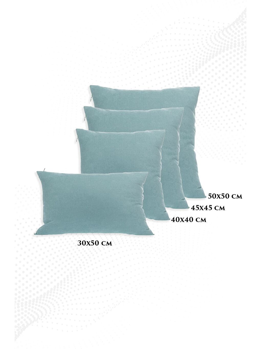 Panoroma Süet Dokulu Düz Punch (Panç) İçin Uygun Turkuaz 45X45 Dekoratif Kırlent Kılıfı-4