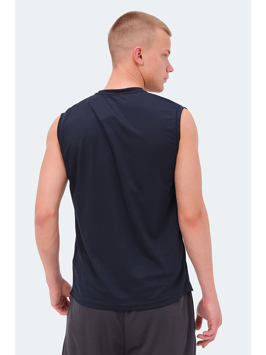 RAJYA Erkek Kolsuz Lacivert Tişört-1