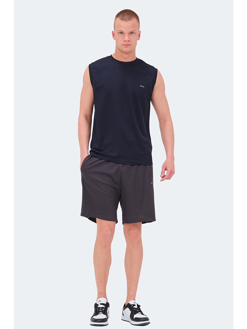 RAJYA Erkek Kolsuz Lacivert Tişört-6