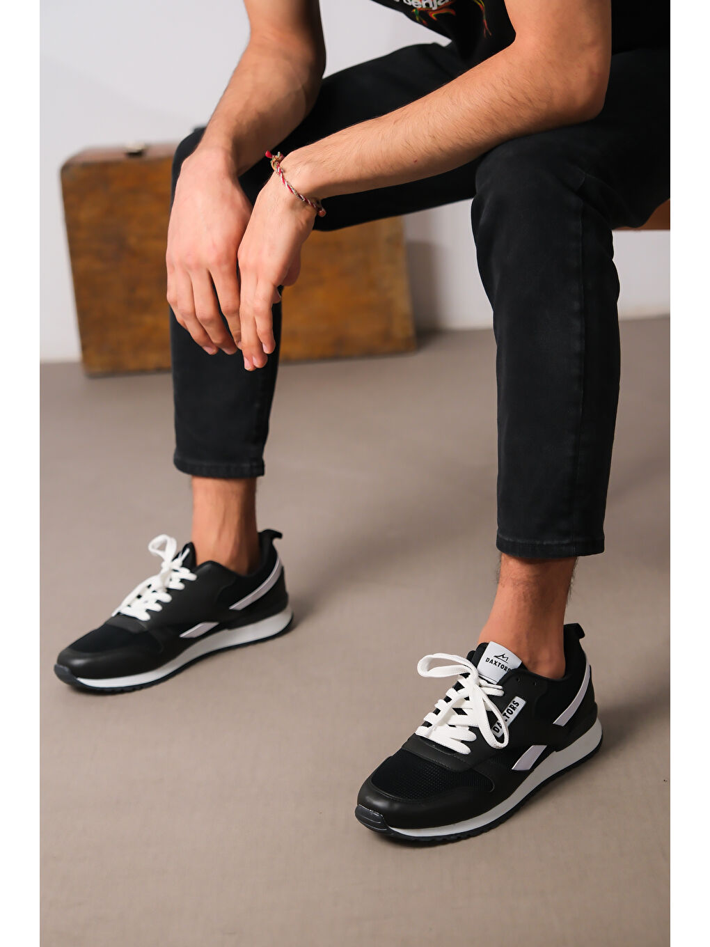 Siyah D0061 Günlük Ortopedik Unisex Sneaker Spor Ayakkabı-3