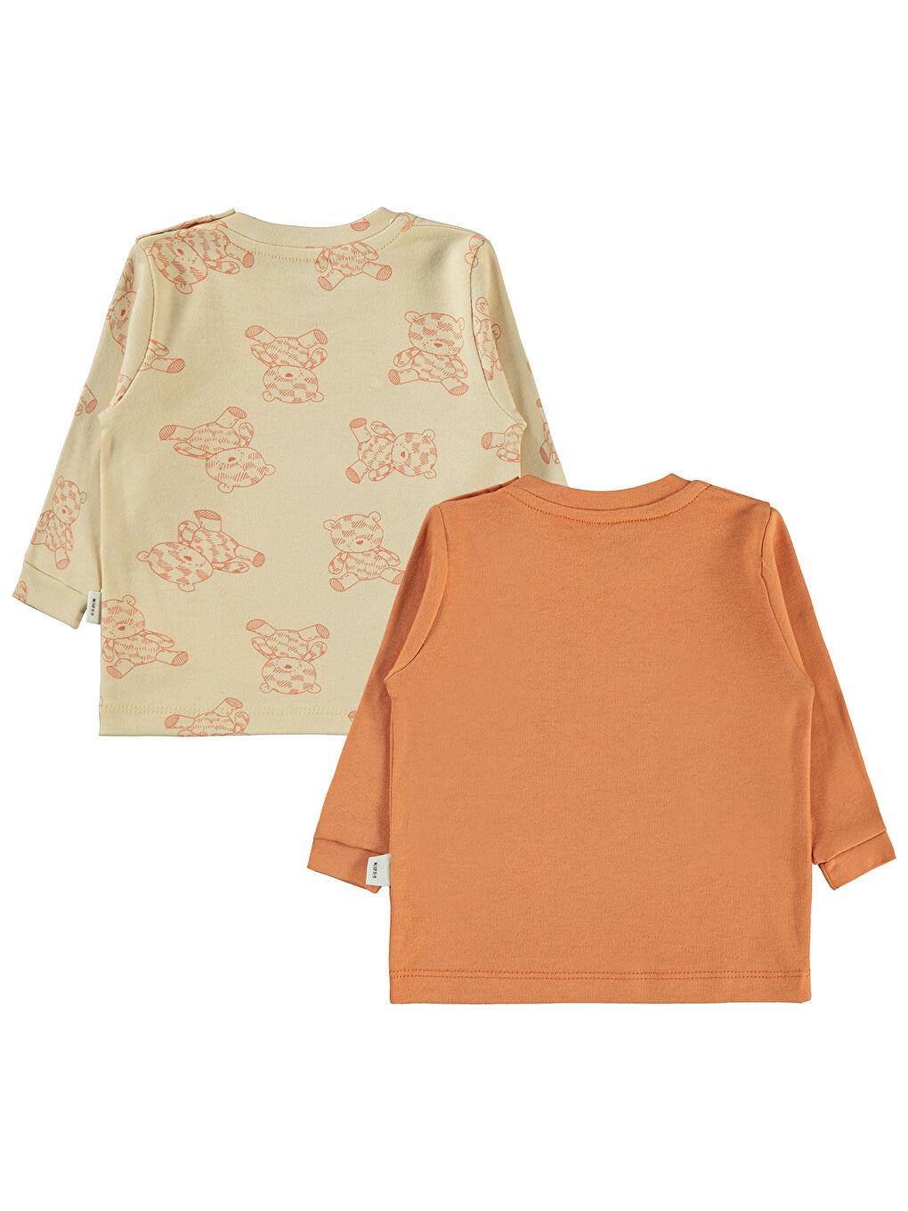 Kahverengi Baby Erkek Bebek 2'li Sweatshirt 6-18 Ay Tarçın-1