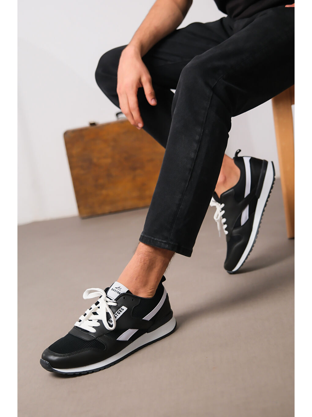 Siyah D0061 Günlük Ortopedik Unisex Sneaker Spor Ayakkabı-5