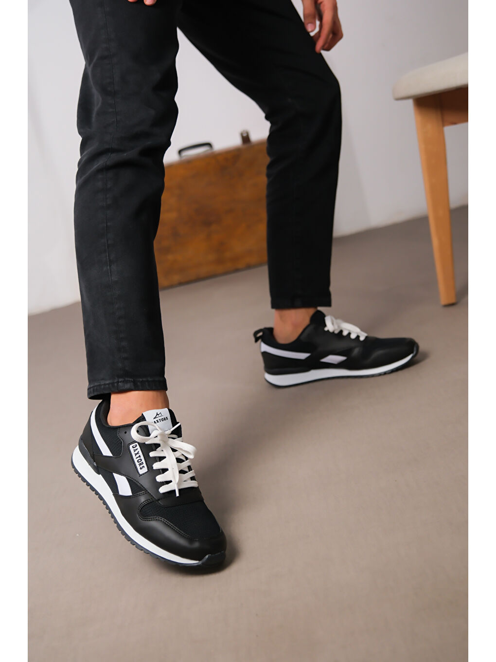 Siyah D0061 Günlük Ortopedik Unisex Sneaker Spor Ayakkabı-7