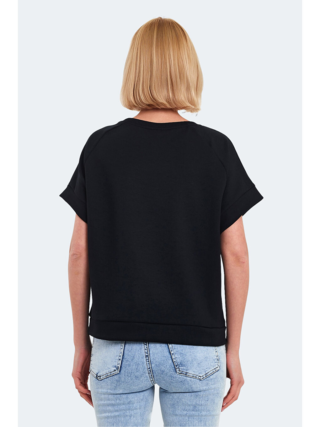 VINKO I Kadın Oversıze Siyah Tişört-1