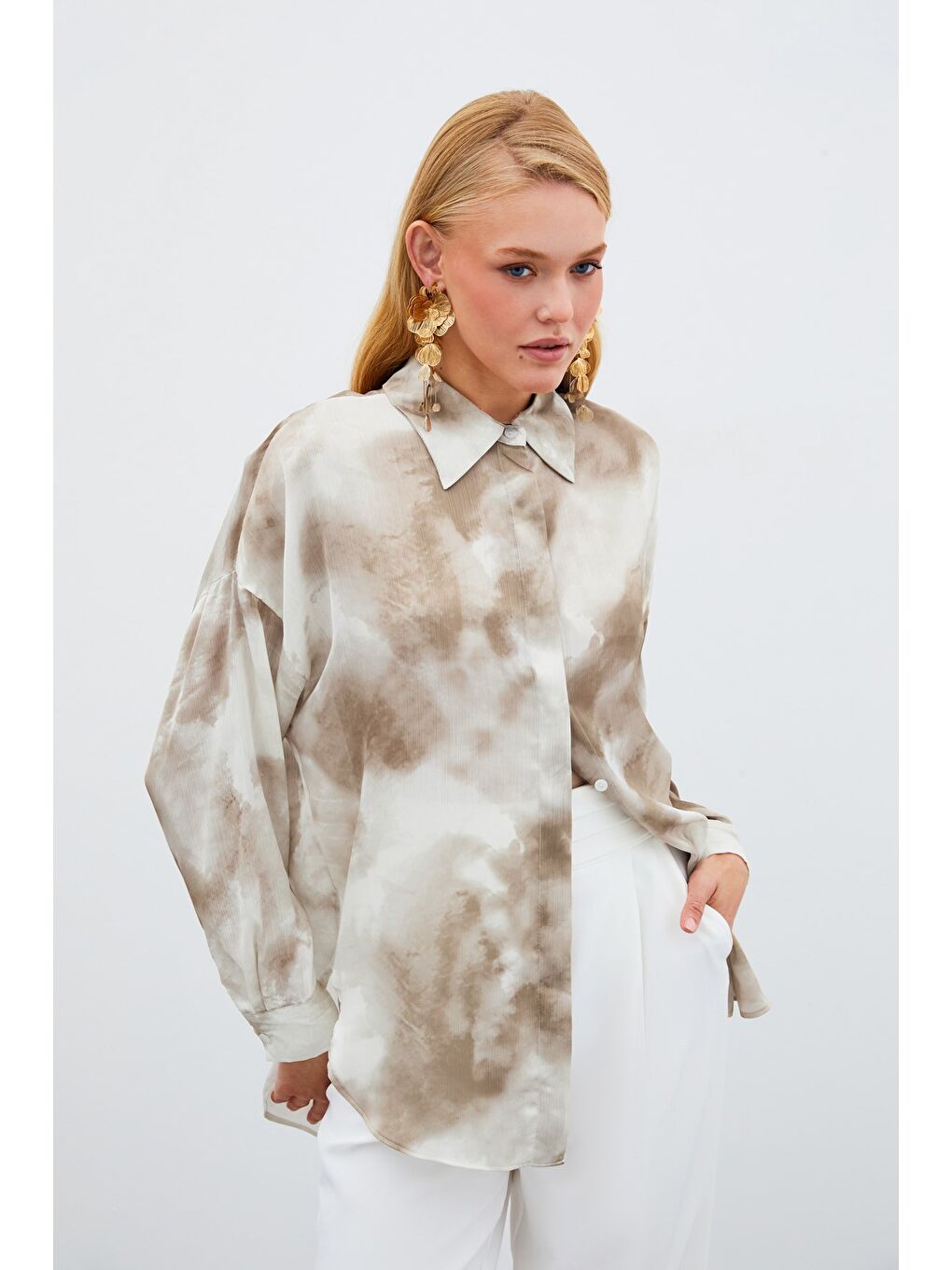 Salaş Uzun Gömlek - Haki-2