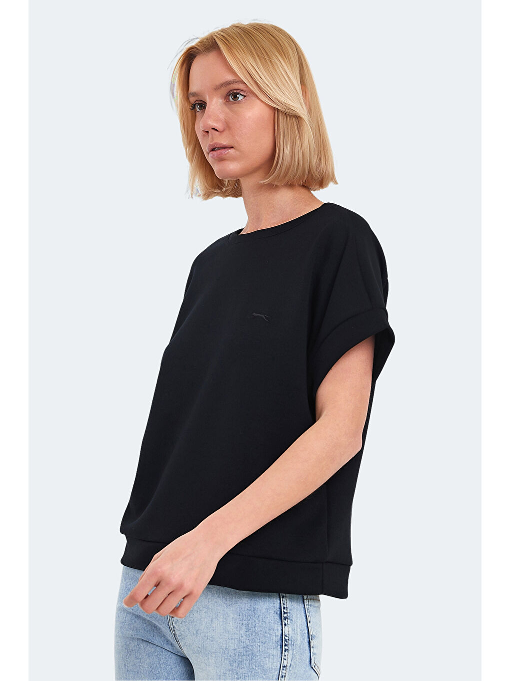 VINKO I Kadın Oversıze Siyah Tişört-2