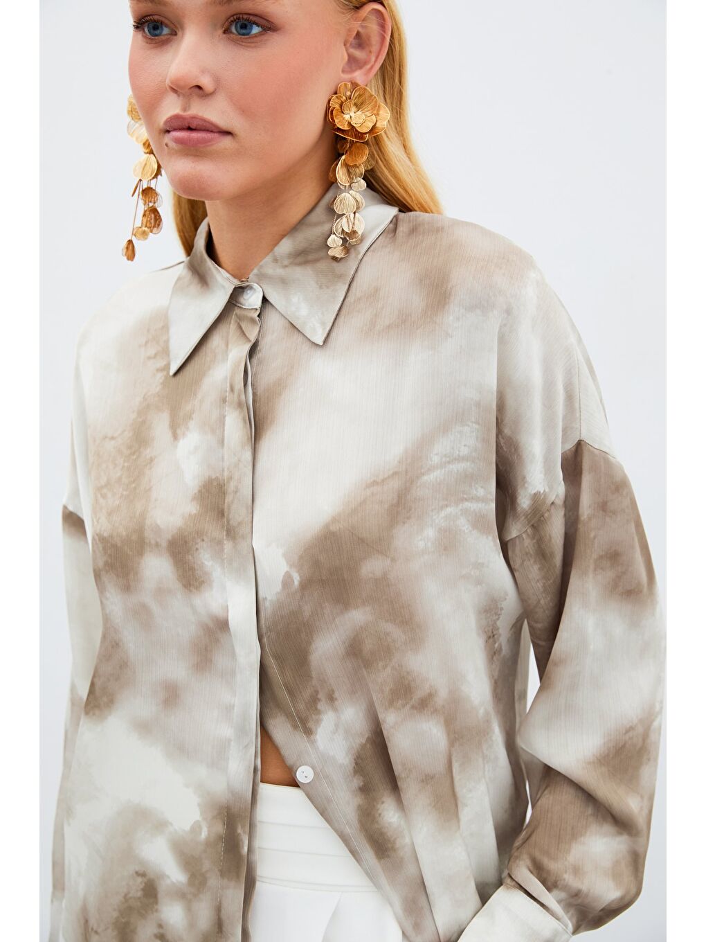 Salaş Uzun Gömlek - Haki-5