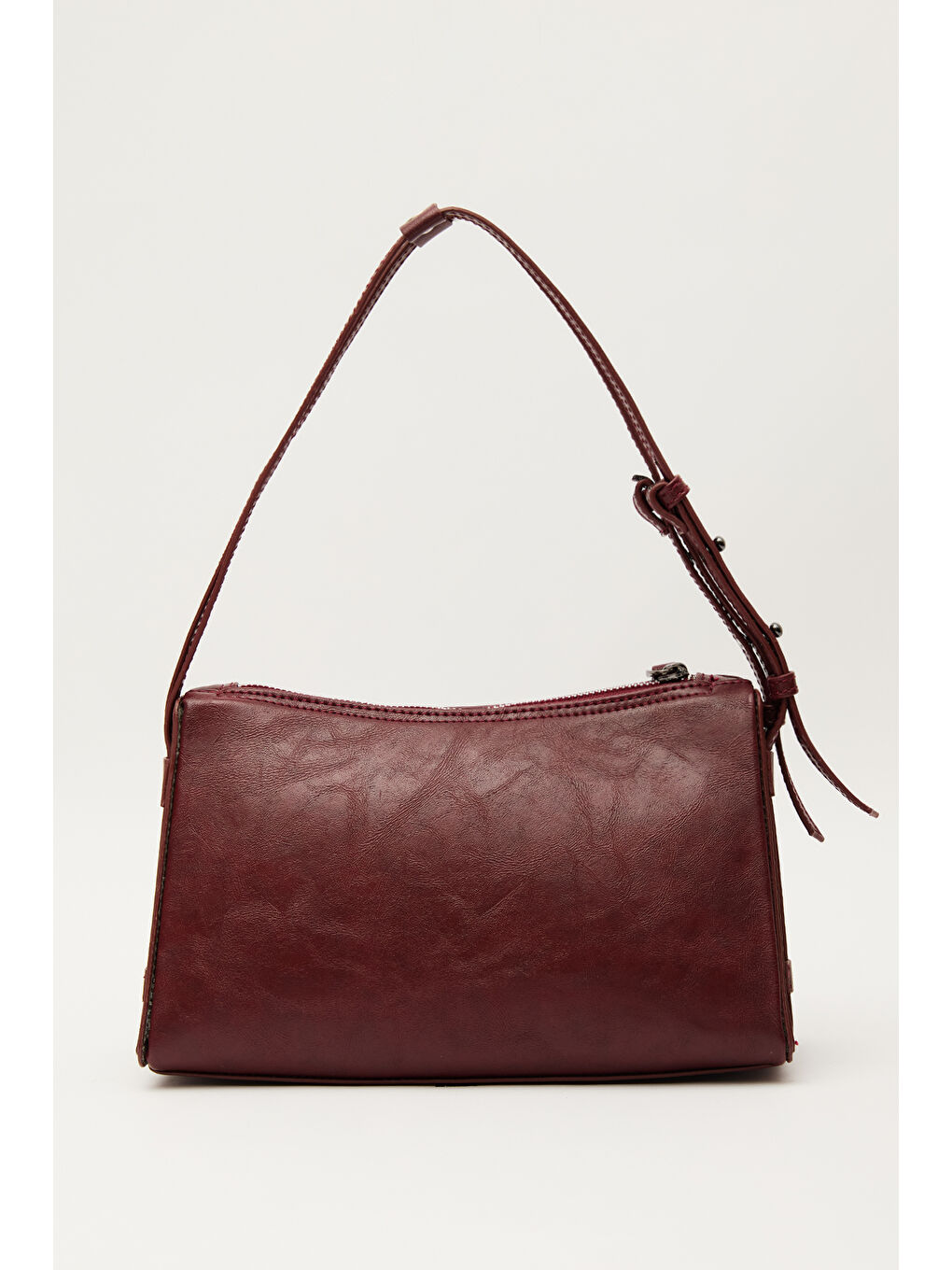 Prizma Form Deri Çanta Bordo-7