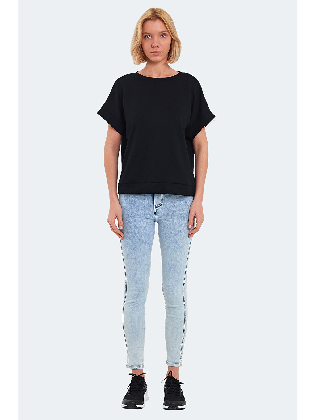 VINKO I Kadın Oversıze Siyah Tişört-6