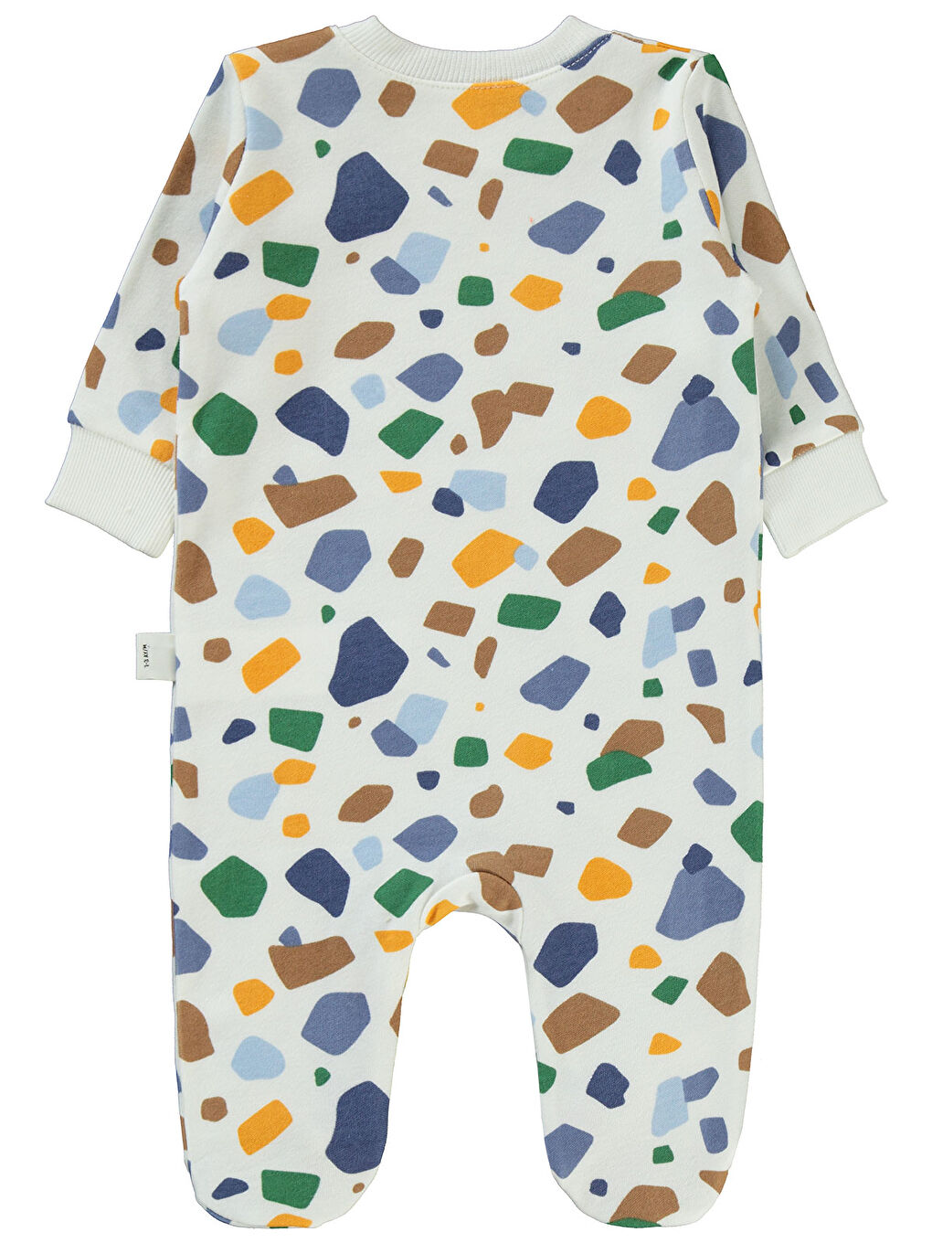 Baby Erkek Bebek Patikli Tulum 1-6 Ay Ekru-1