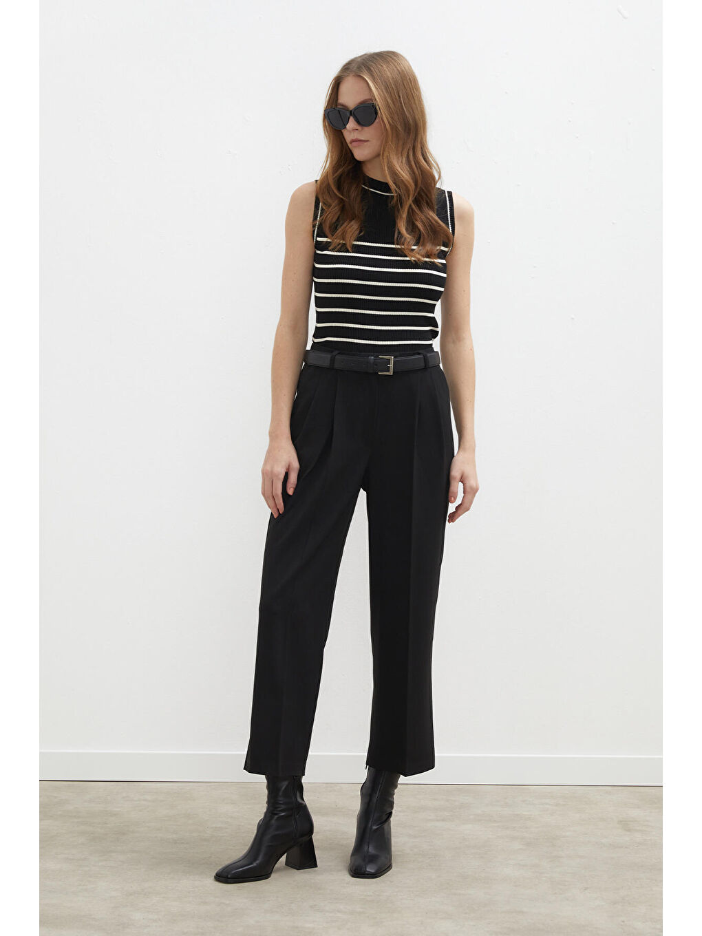 Premium Pileli Pantolon Siyah