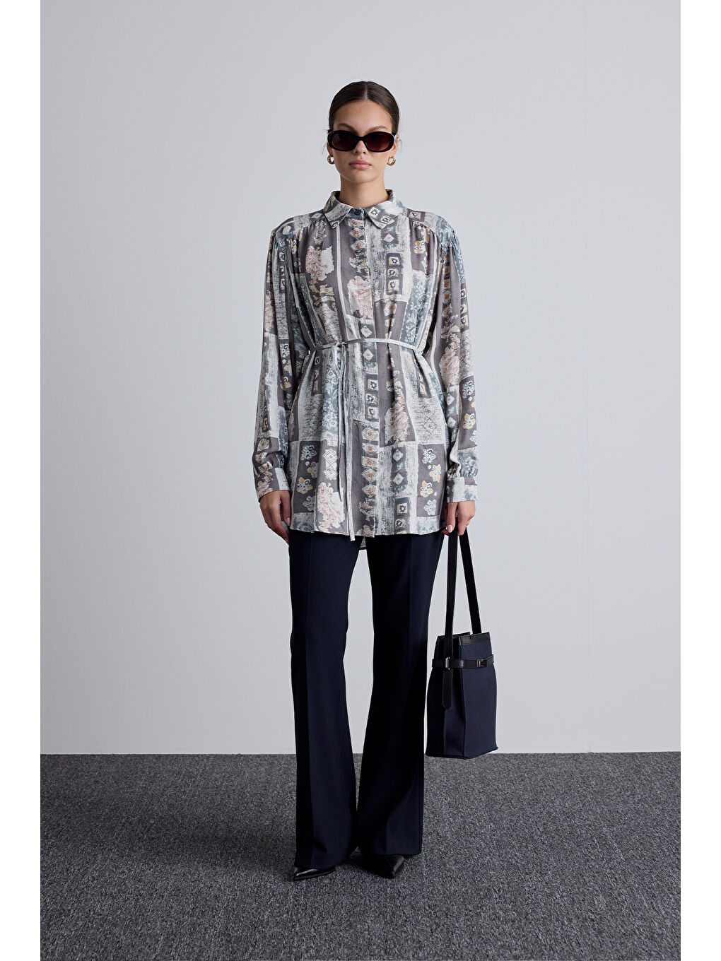 Mılo Kanvas Baget Çanta Lacivert-1