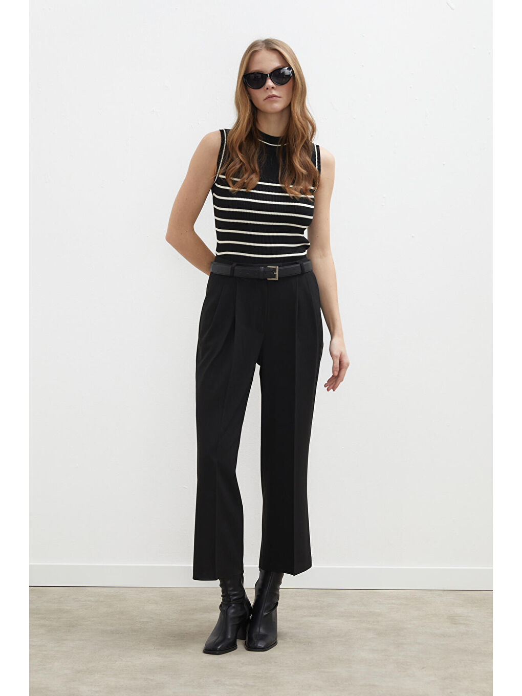 Premium Pileli Pantolon Siyah-1