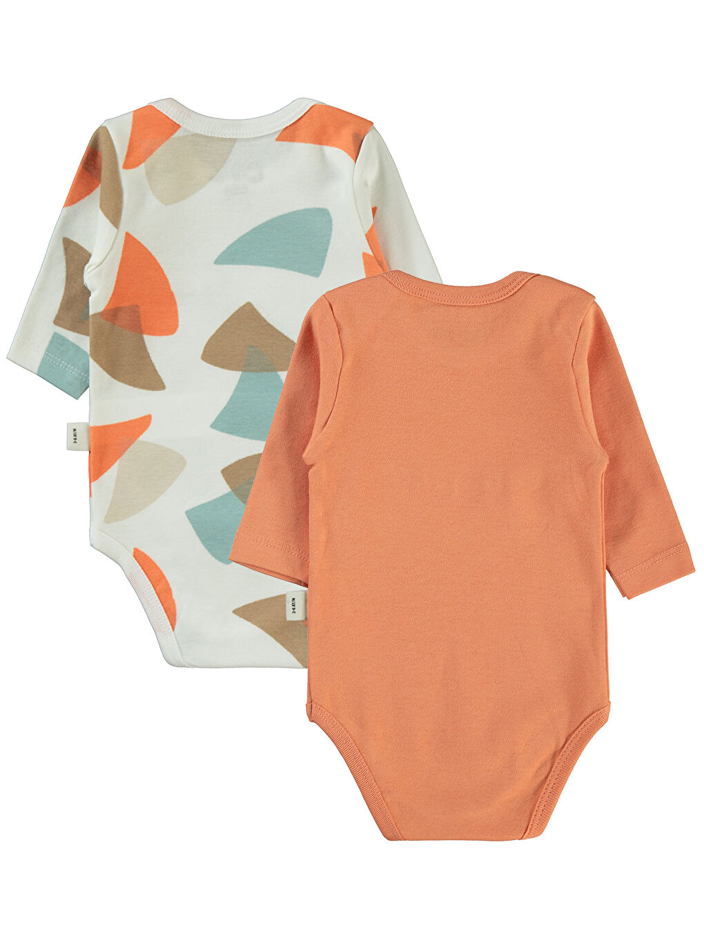 Turuncu Baby Erkek Bebek 2'li Çıtçıtlı Badi 3-18 Ay Oranj-1