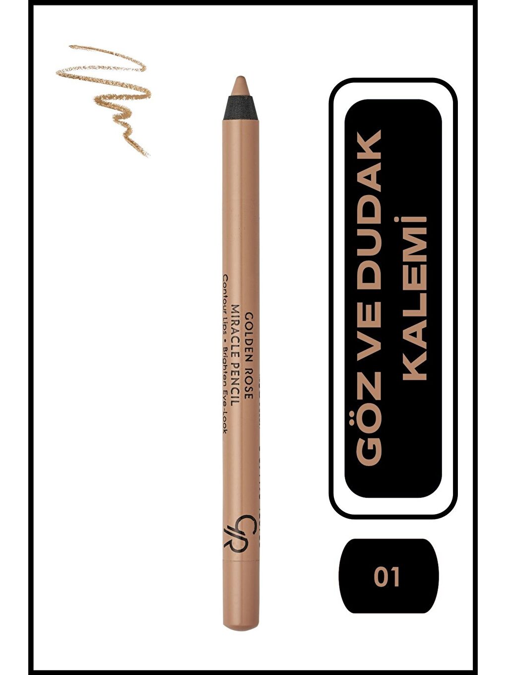 Miracle Pencil Contour Lips Brighten Eye Look No:01 Light Pink - Göz Ve Dudak Kalemi-3