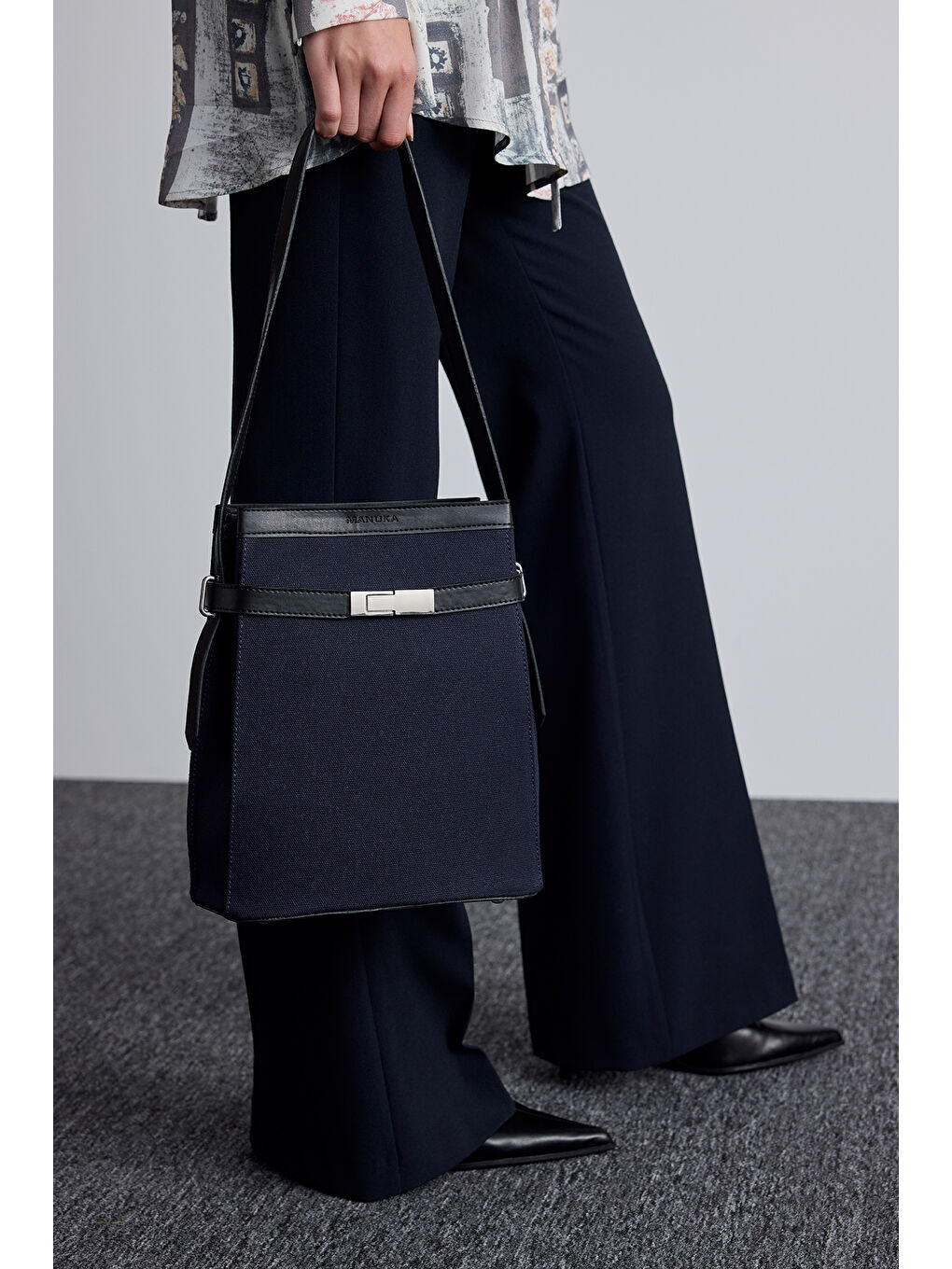 Mılo Kanvas Baget Çanta Lacivert-3