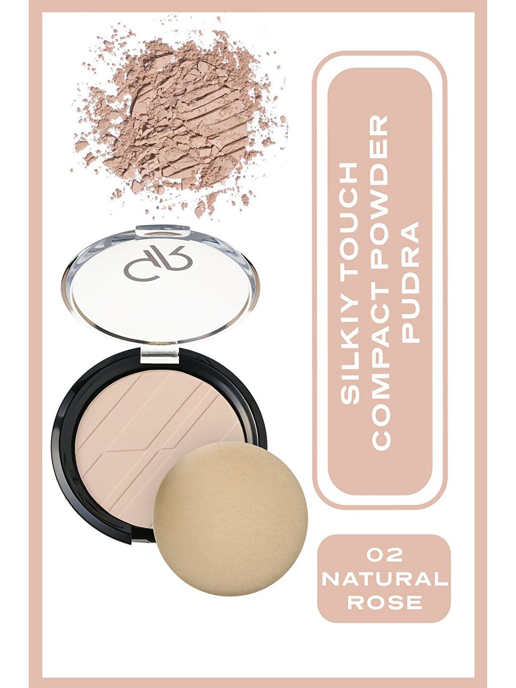Silky Touch Compact Powder No: 02 Natural Rose - Sıkıştırılmış Pudra-5