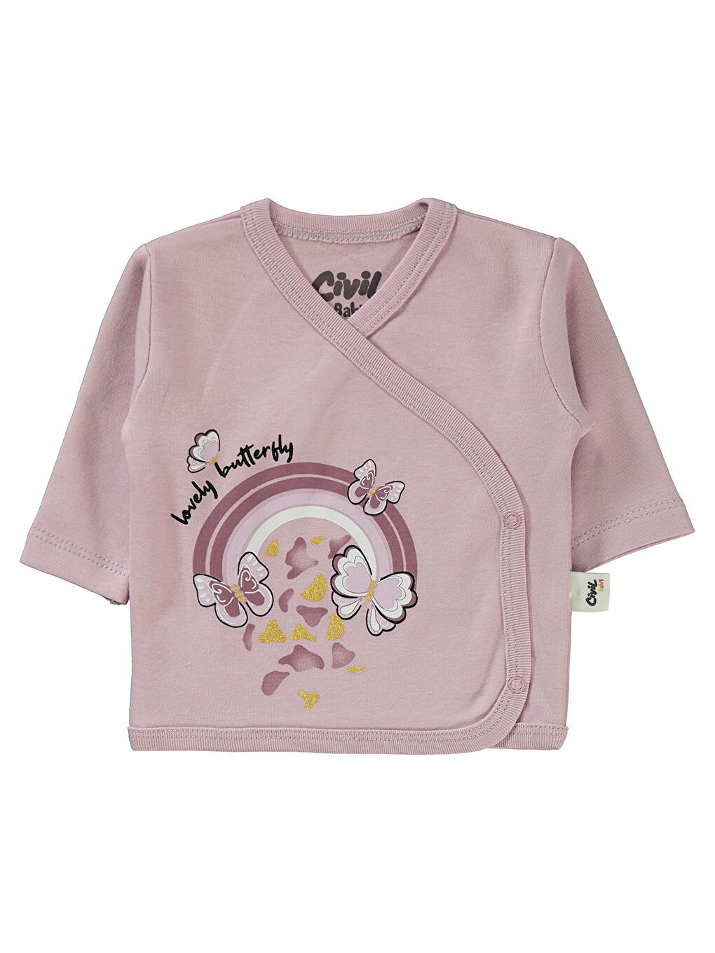 Baby Kız Bebek 4'lü Zıbın Takımları Lila-1