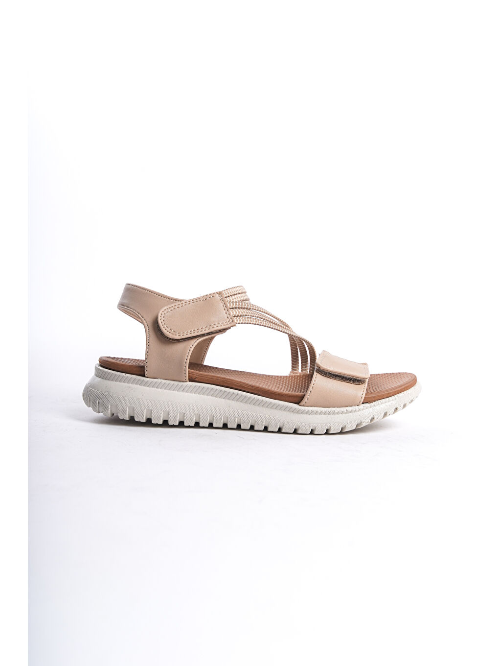 Bej D458 Günlük Ortopedik Kadın Sandalet-9