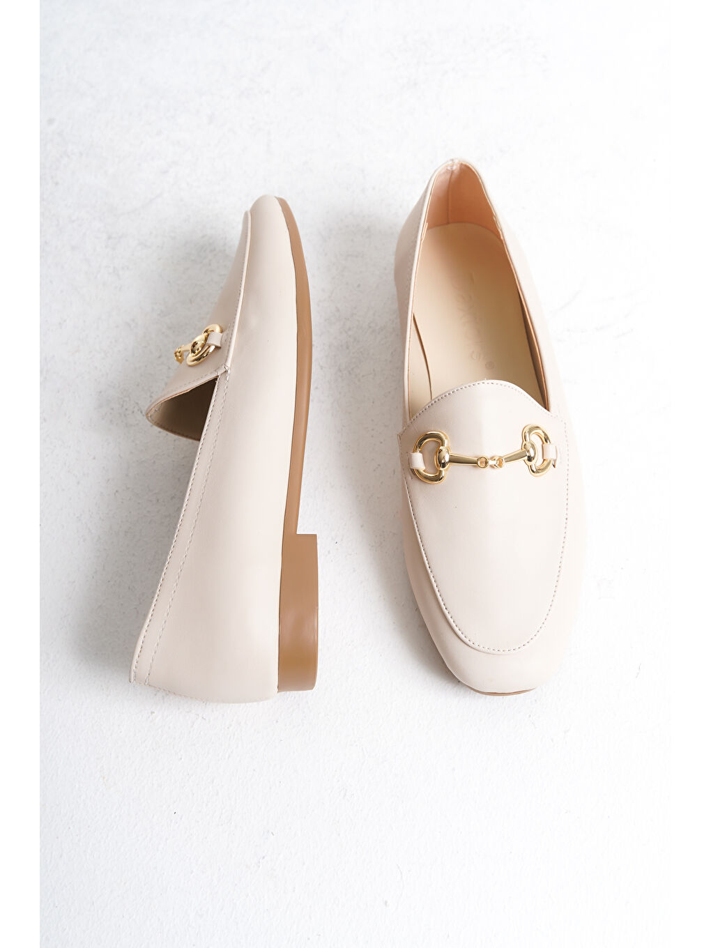 Bej D551 Günlük Ortopedik Kadın Babet Ayakkabı-5