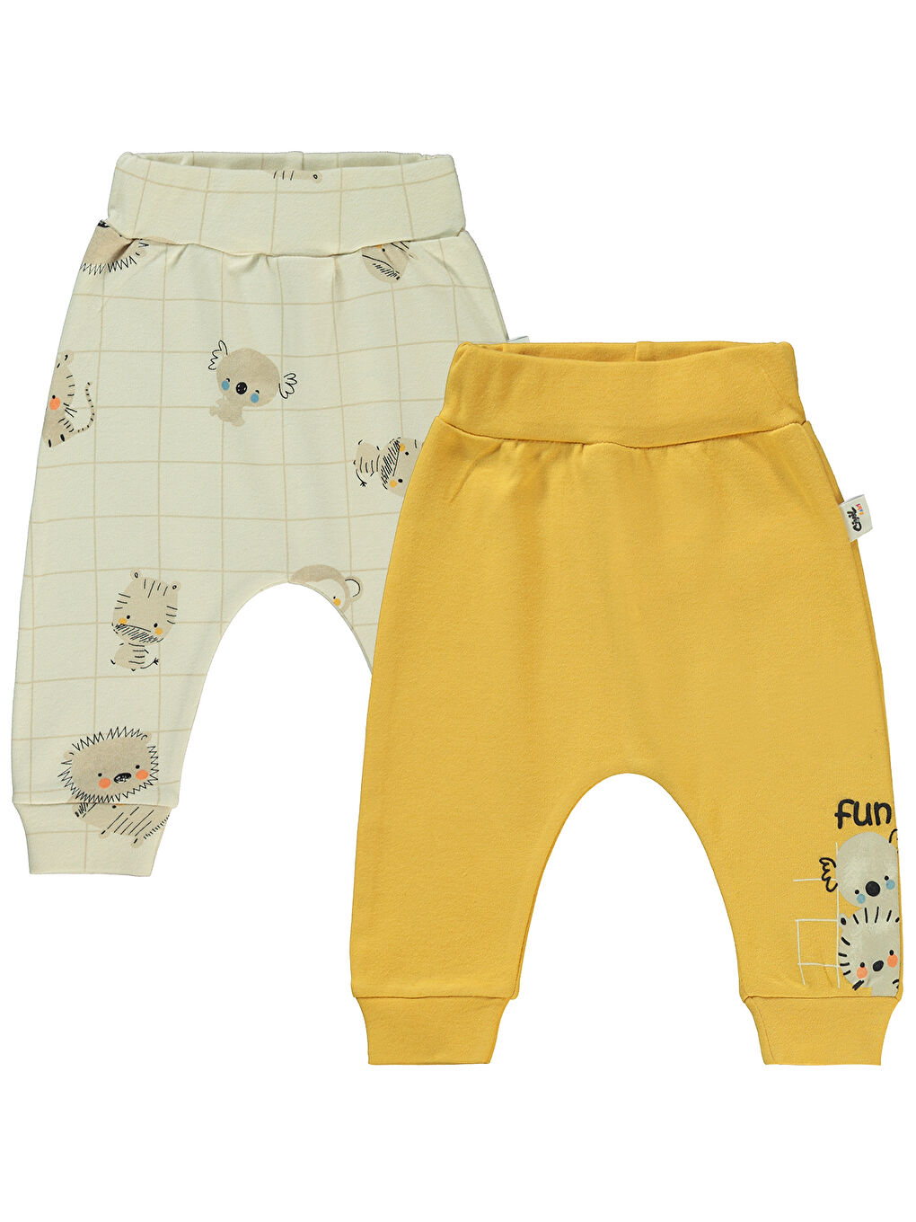 Kahverengi Baby Erkek Bebek 2'li Patiksiz Tek Alt 6-18 Ay Hardal