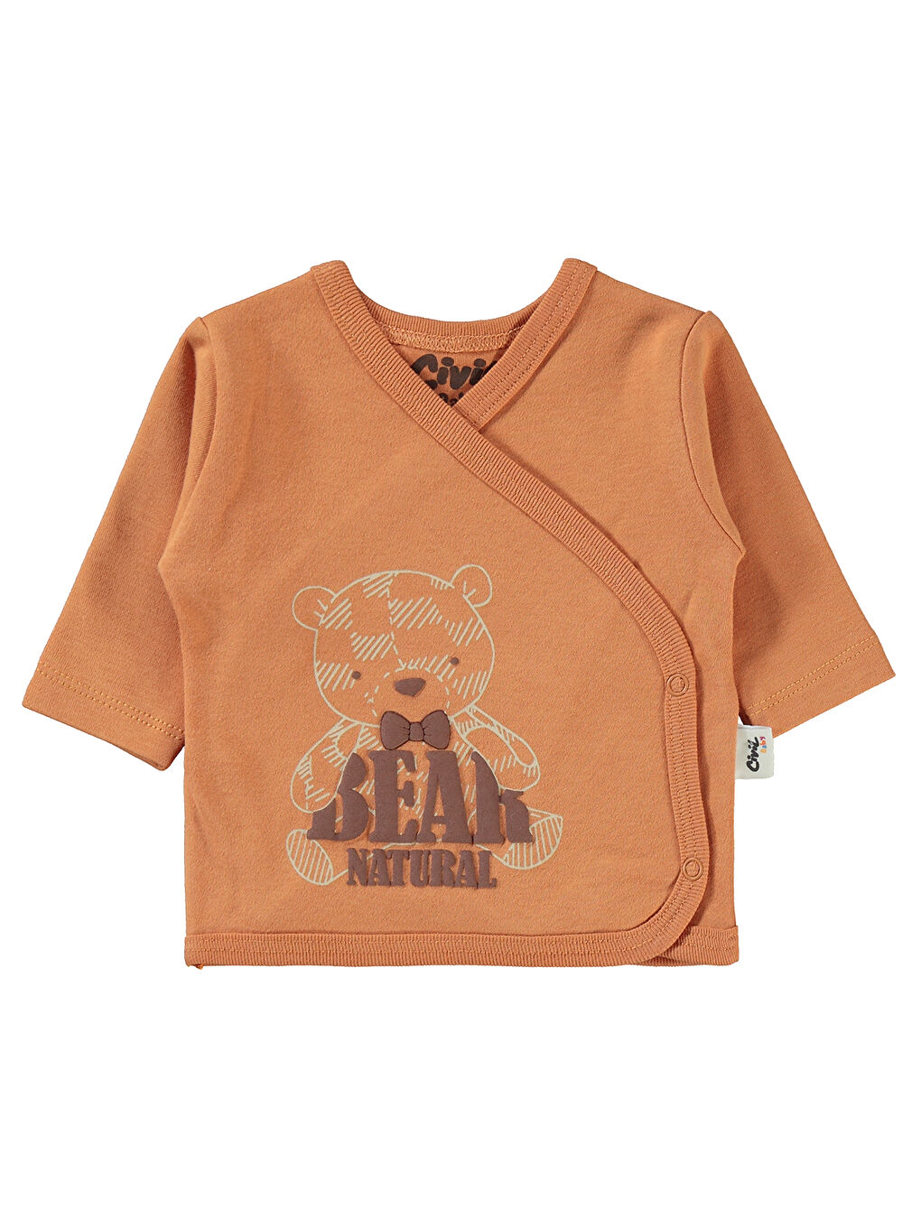 Kahverengi Baby Erkek Bebek 4'lü Zıbın Takımları Tarçın-1