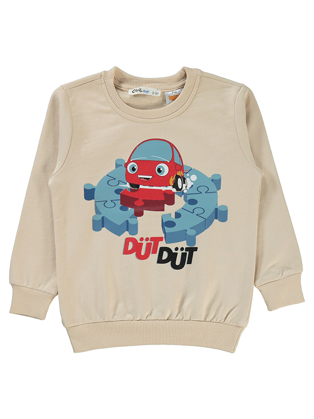 Bej Boys Erkek Çocuk Sweatshirt 2-5 Yaş Taş Rengi