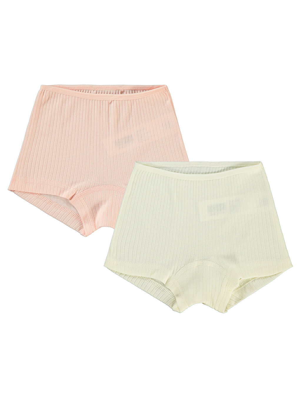 Pembe Girls Kız Çocuk 2'li Boxer 2-10 Yaş Ekru-Somon